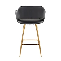Black Faux Leather Marge Counter Stools, Set of 2