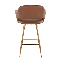 Brown Faux Leather Marge Counter Stools, Set of 2