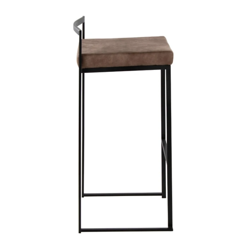 Fiji Brown Stackable Bar Stools, Set of 2
