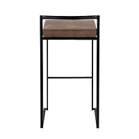 Fiji Brown Stackable Bar Stools, Set of 2