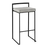 Fiji Gray Stackable Bar Stools, Set of 2