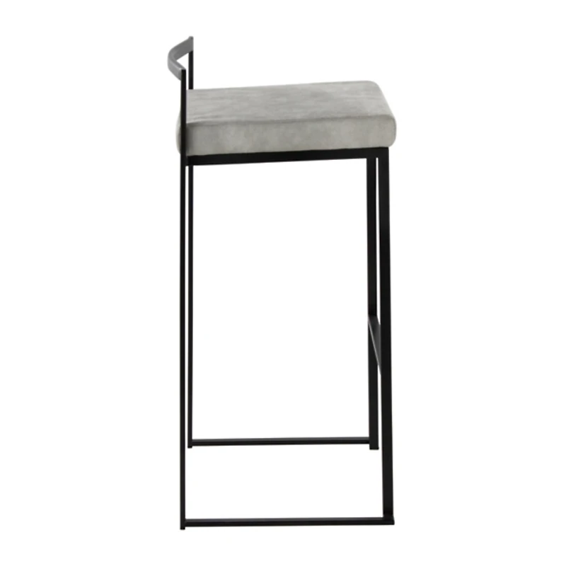 Fiji Gray Stackable Bar Stools, Set of 2