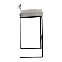 Fiji Gray Stackable Bar Stools, Set of 2