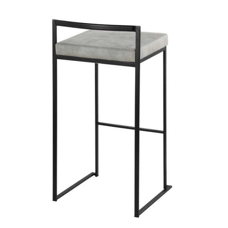 Fiji Gray Stackable Bar Stools, Set of 2