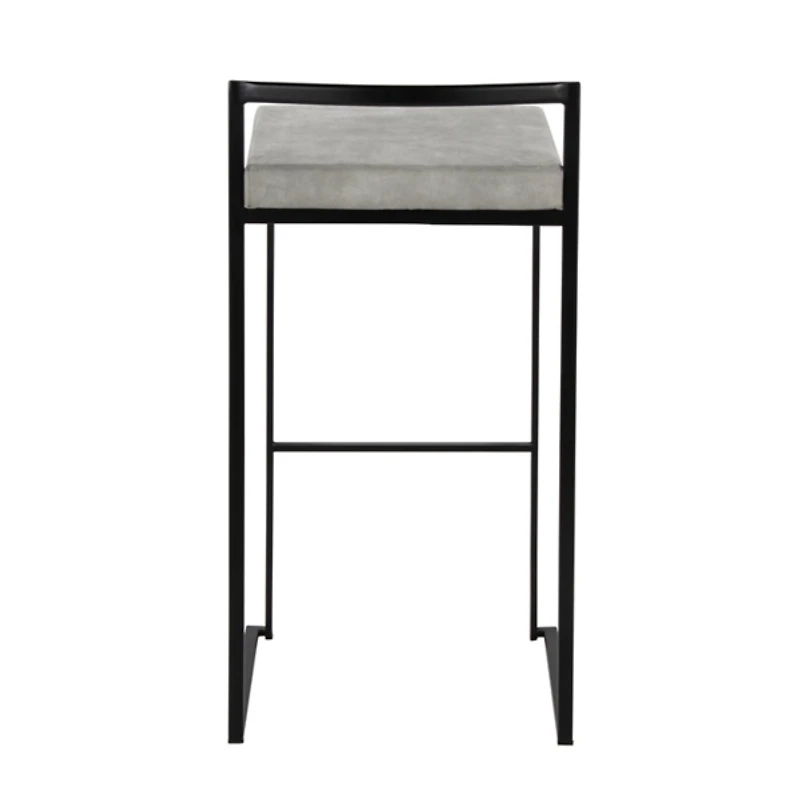 Fiji Gray Stackable Bar Stools, Set of 2