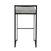 Fiji Gray Stackable Bar Stools, Set of 2