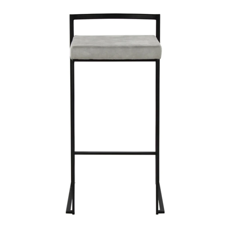 Fiji Gray Stackable Bar Stools, Set of 2