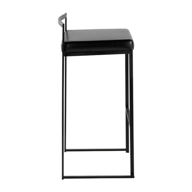 Faux Leather Stackable Bar Stools