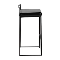 Faux Leather Stackable Bar Stools