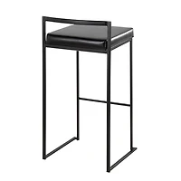 Faux Leather Stackable Bar Stools