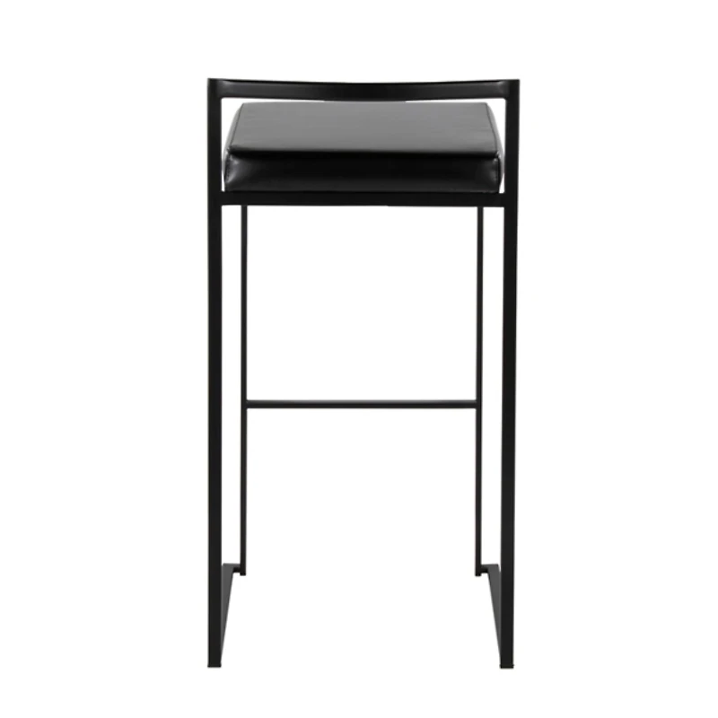 Faux Leather Stackable Bar Stools
