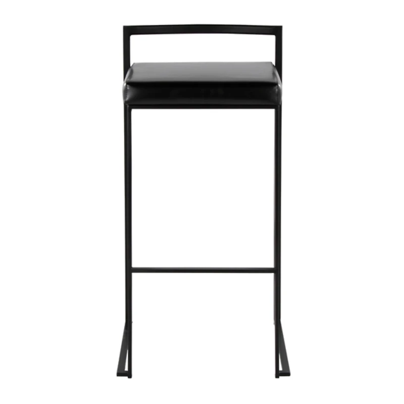 Faux Leather Stackable Bar Stools