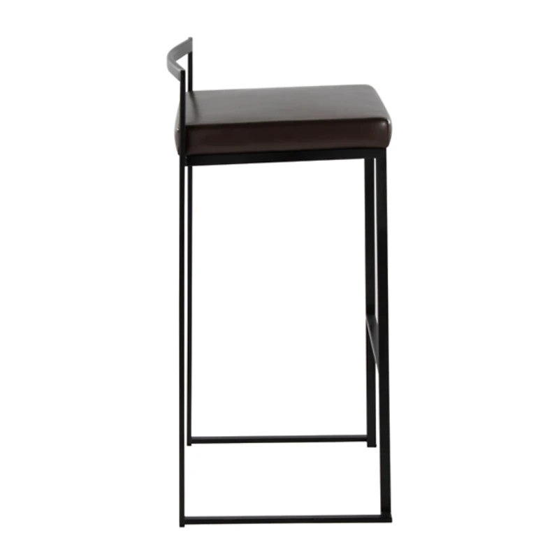 Faux Leather Stackable Bar Stools