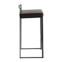 Faux Leather Stackable Bar Stools
