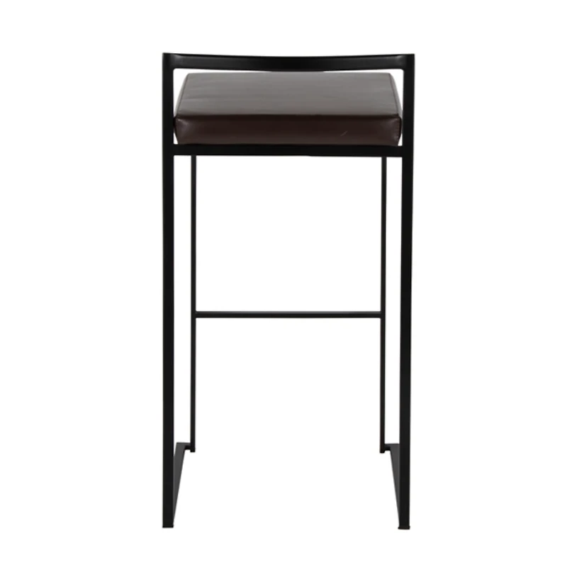Faux Leather Stackable Bar Stools