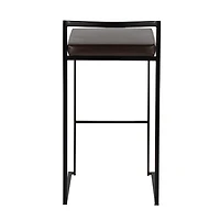 Faux Leather Stackable Bar Stools