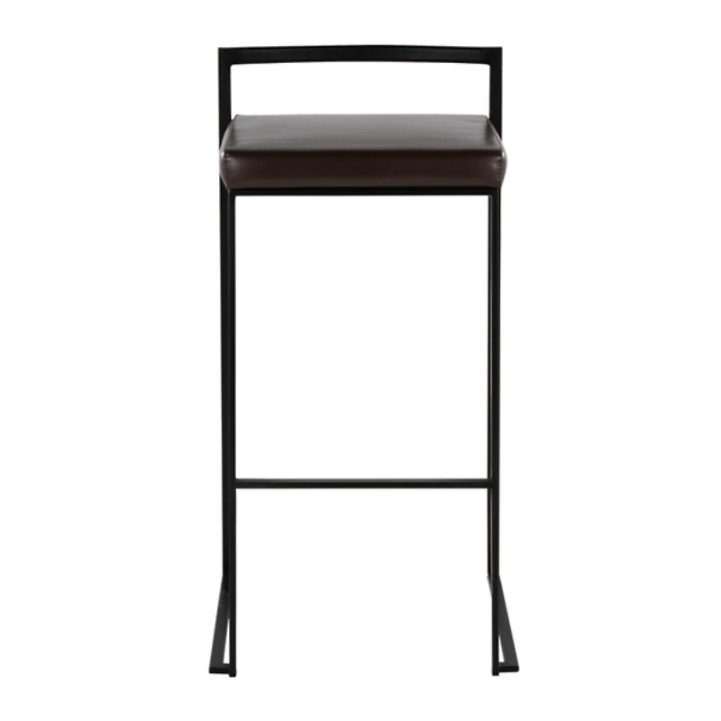 Faux Leather Stackable Bar Stools