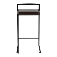 Faux Leather Stackable Bar Stools
