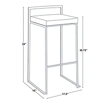 Faux Leather Stackable Bar Stools