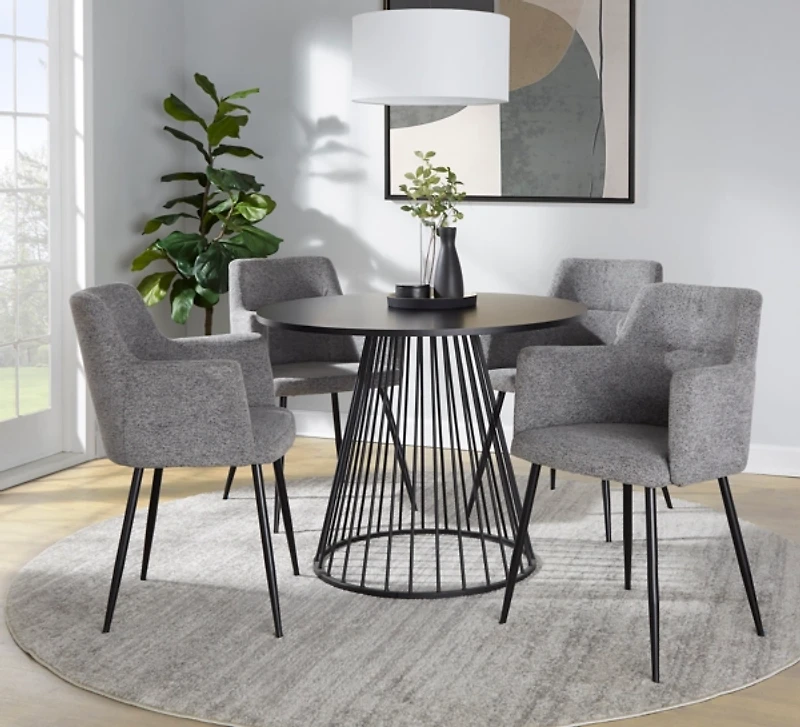 Black Canary Cosmo Round Dining Table