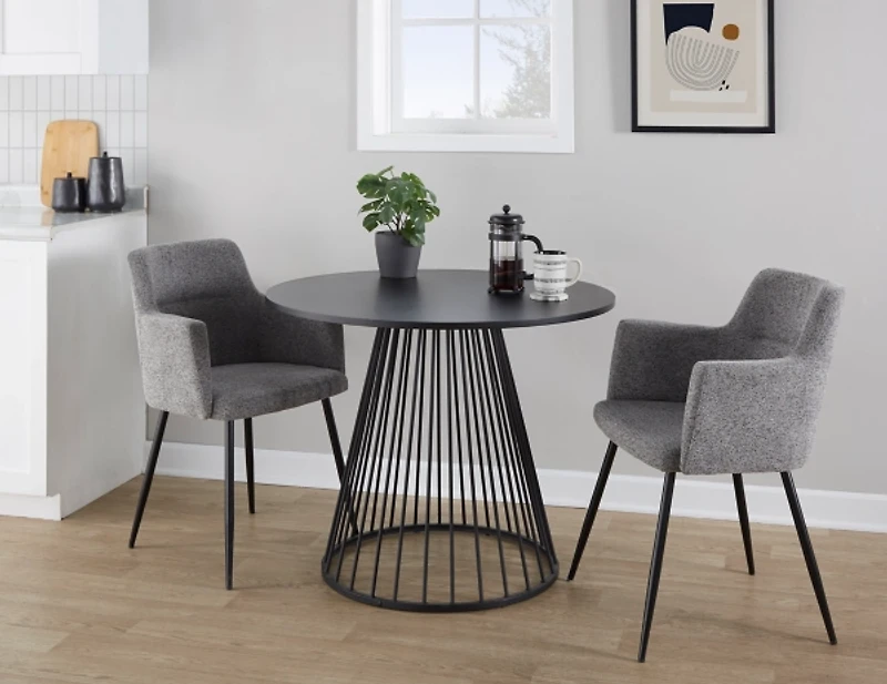 Black Canary Cosmo Round Dining Table