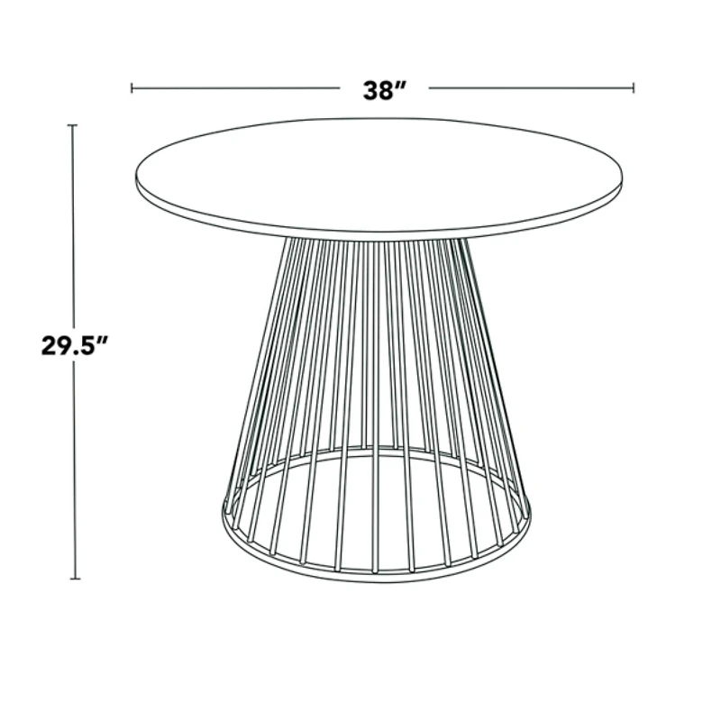 Black Canary Cosmo Round Dining Table