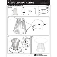 Black Canary Cosmo Round Dining Table