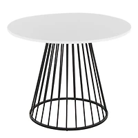 Black and Canary Cosmo Round Dining Table