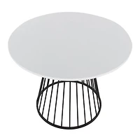Black and Canary Cosmo Round Dining Table