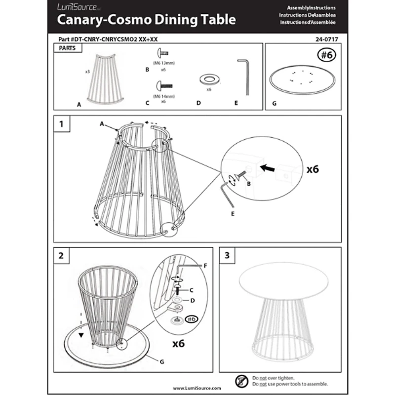 Black and Canary Cosmo Round Dining Table