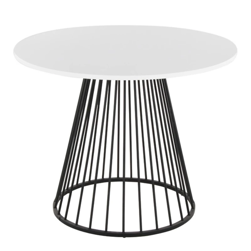Black and Canary Cosmo Round Dining Table