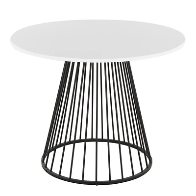 Black and Canary Cosmo Round Dining Table