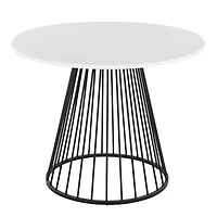 Black and Canary Cosmo Round Dining Table