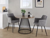 Black and Brown Canary Cosmo Round Dining Table