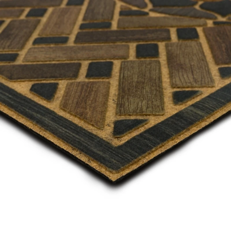Medallion Grain Smoke Doormat