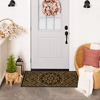 Medallion Grain Smoke Doormat