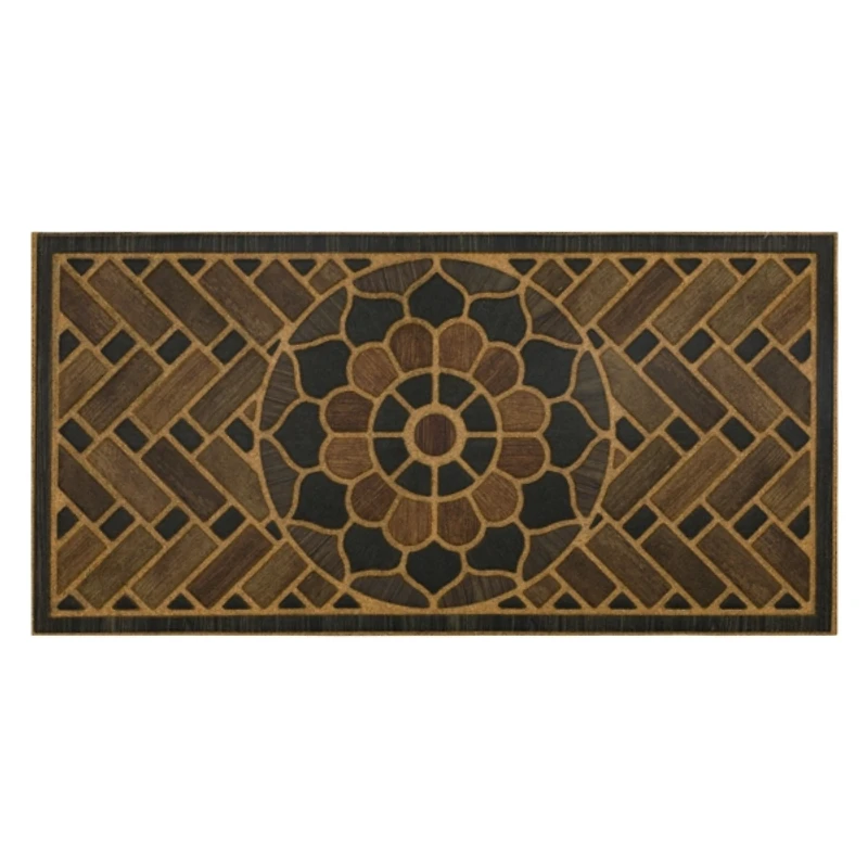 Medallion Grain Smoke Doormat