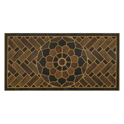 Medallion Grain Smoke Doormat