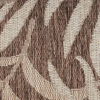 Mocha Brown Leaf Garden Oasis Outdoor Rug