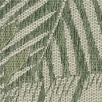 Green & Ivory Tropical Oasis Outdoor Rug