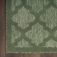 Green Raised Trellis Outdoor Rug