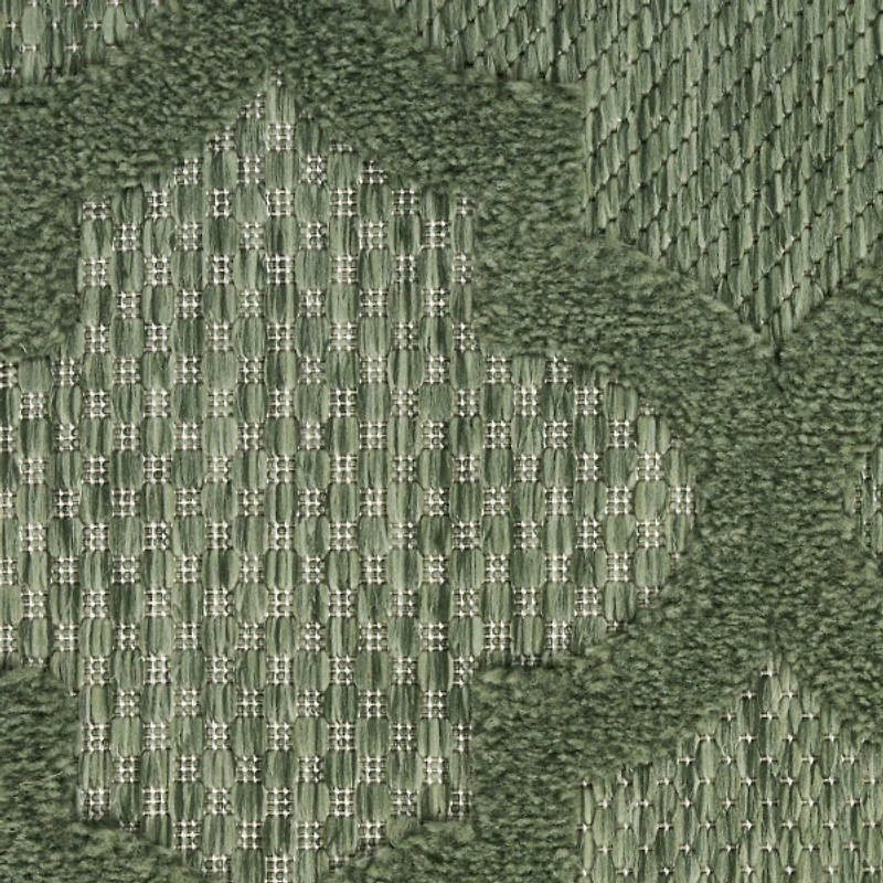 Green Raised Trellis Outdoor Rug