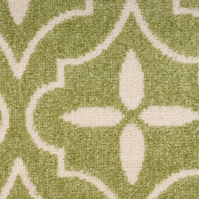 Green Quatrefoil Indoor/Outdoor Rug