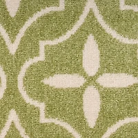 Green Quatrefoil Indoor/Outdoor Rug