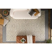 Charcoal Modern Positano Indoor/Outdoor Rug