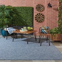 Navy Modern Positano Indoor/Outdoor Rug