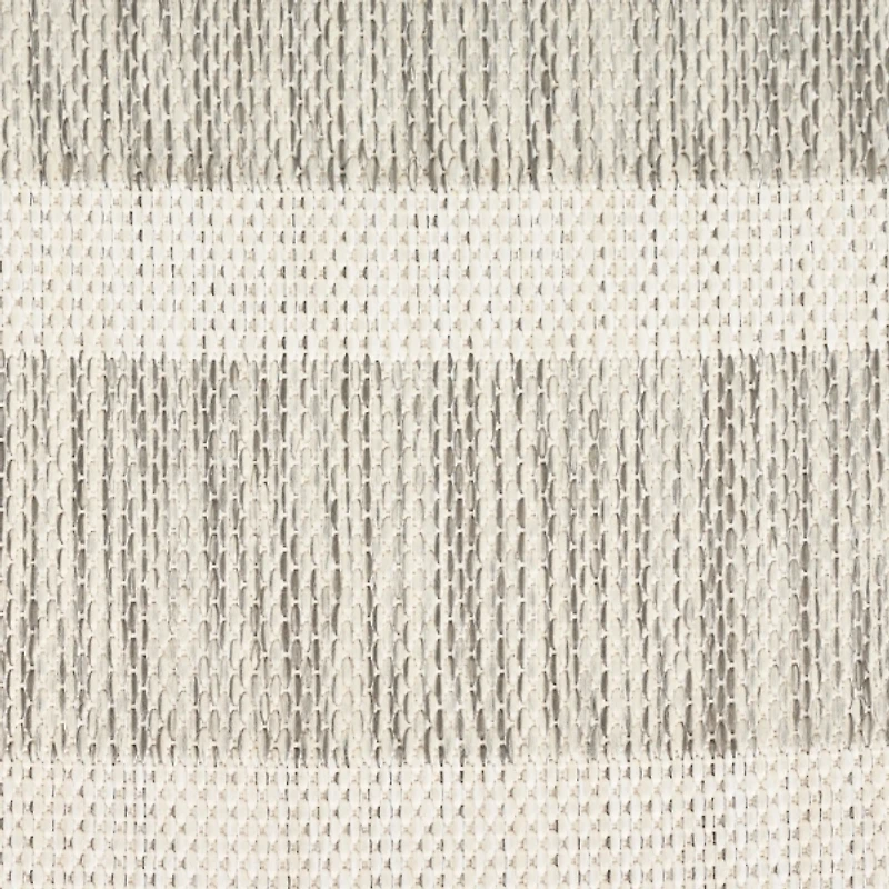 Gray & Ivory Striped Positano Outdoor Rug