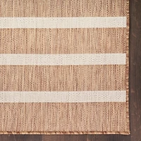 Jute & Ivory Striped Positano Outdoor Rug