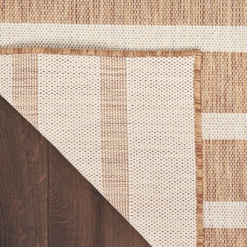 Jute & Ivory Striped Positano Outdoor Rug