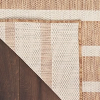 Jute & Ivory Striped Positano Outdoor Rug
